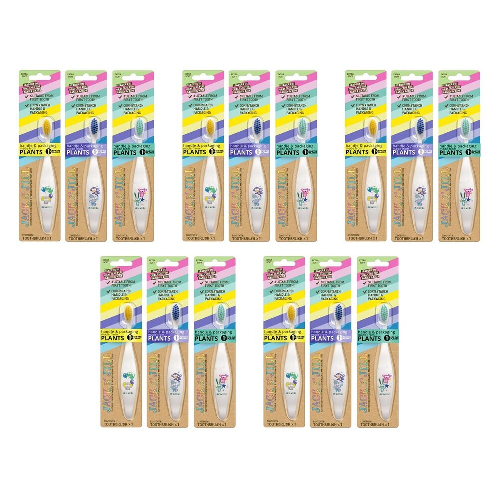 Jack N' Jill Kids Extra Soft Toothbrush Assorted x 8 Bundle of 5