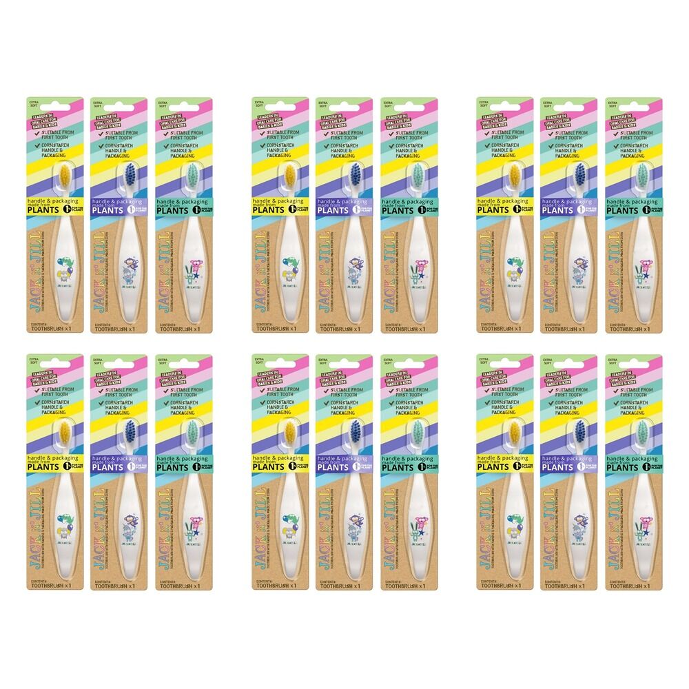 Jack N' Jill Kids Extra Soft Toothbrush Assorted x 8 Bundle of 6