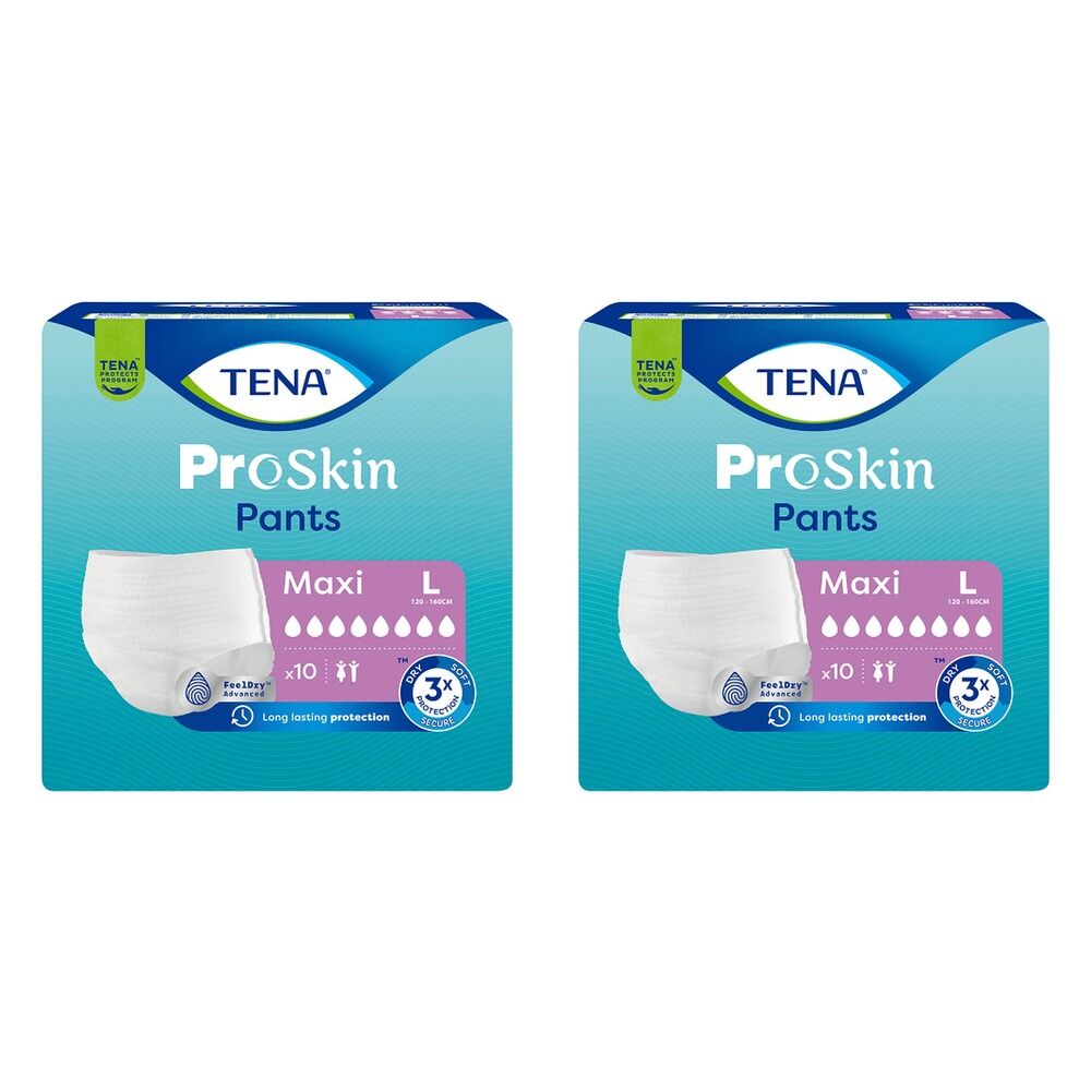 Tena ProSkin Pants Maxi L 10 Pack x 4 Bundle of 2