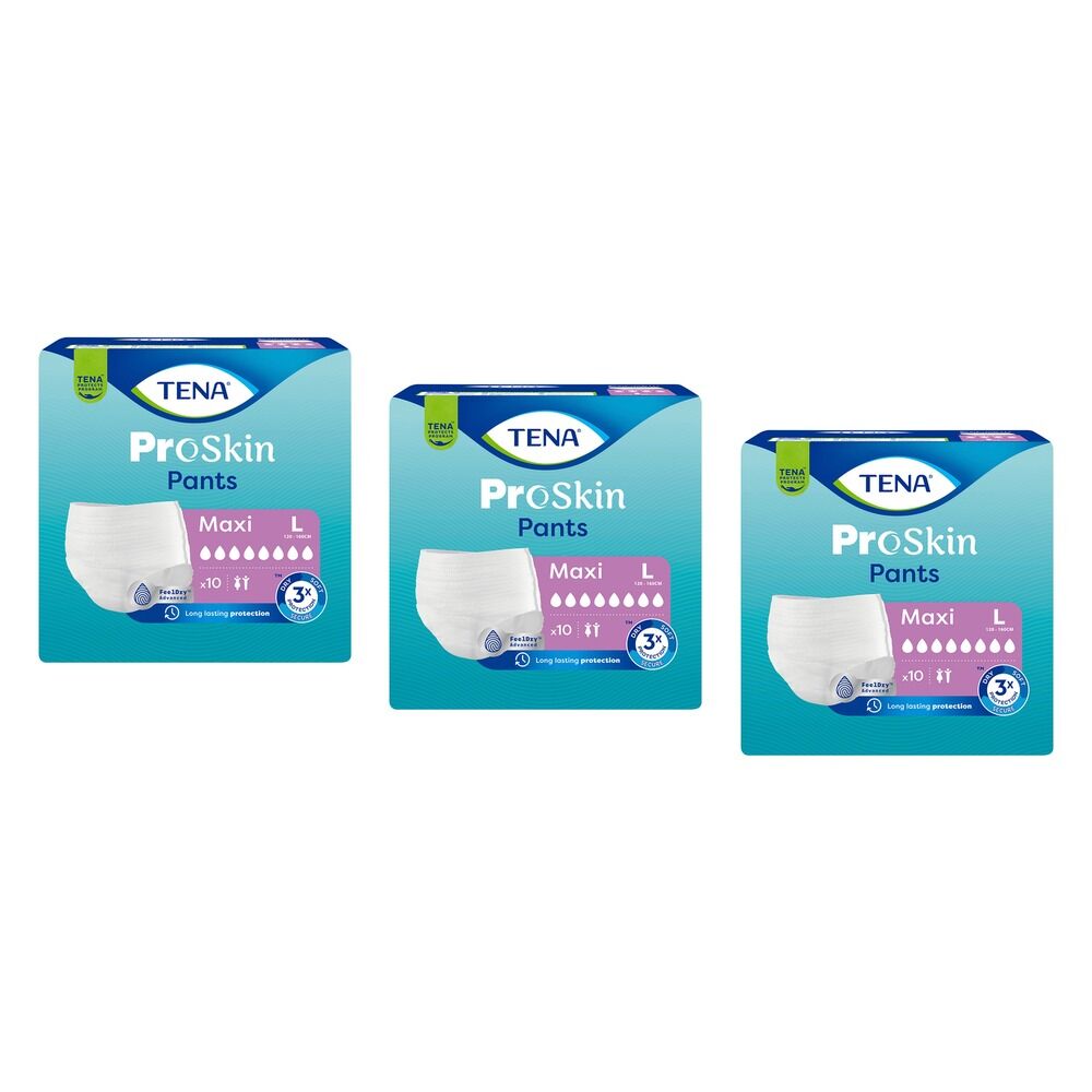 Tena ProSkin Pants Maxi L 10 Pack x 4 Bundle of 3