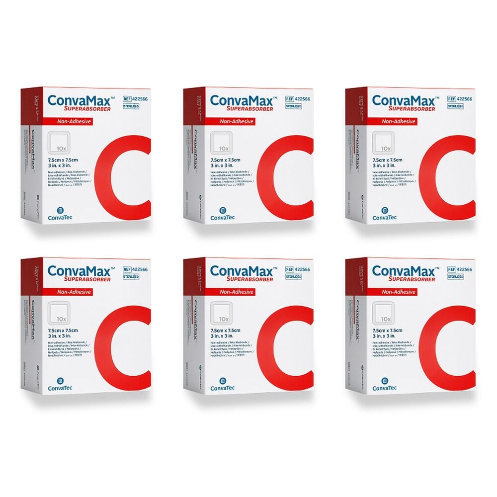 Convamax Superabs Non Adhesive Dressing 7.5cm x 7.5cm Pack of 6