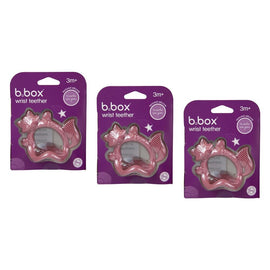 B.box Silicone Wrist Teether - Blush Pack of 3
