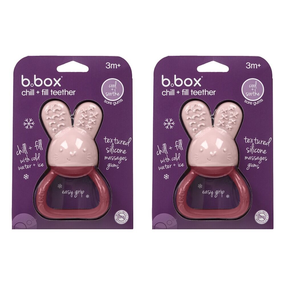 B.box Chill + Fill Teether - Blush Pack of 2