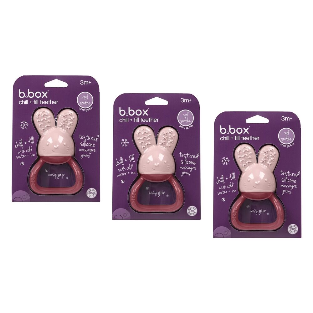 B.box Chill + Fill Teether - Blush Pack of 3
