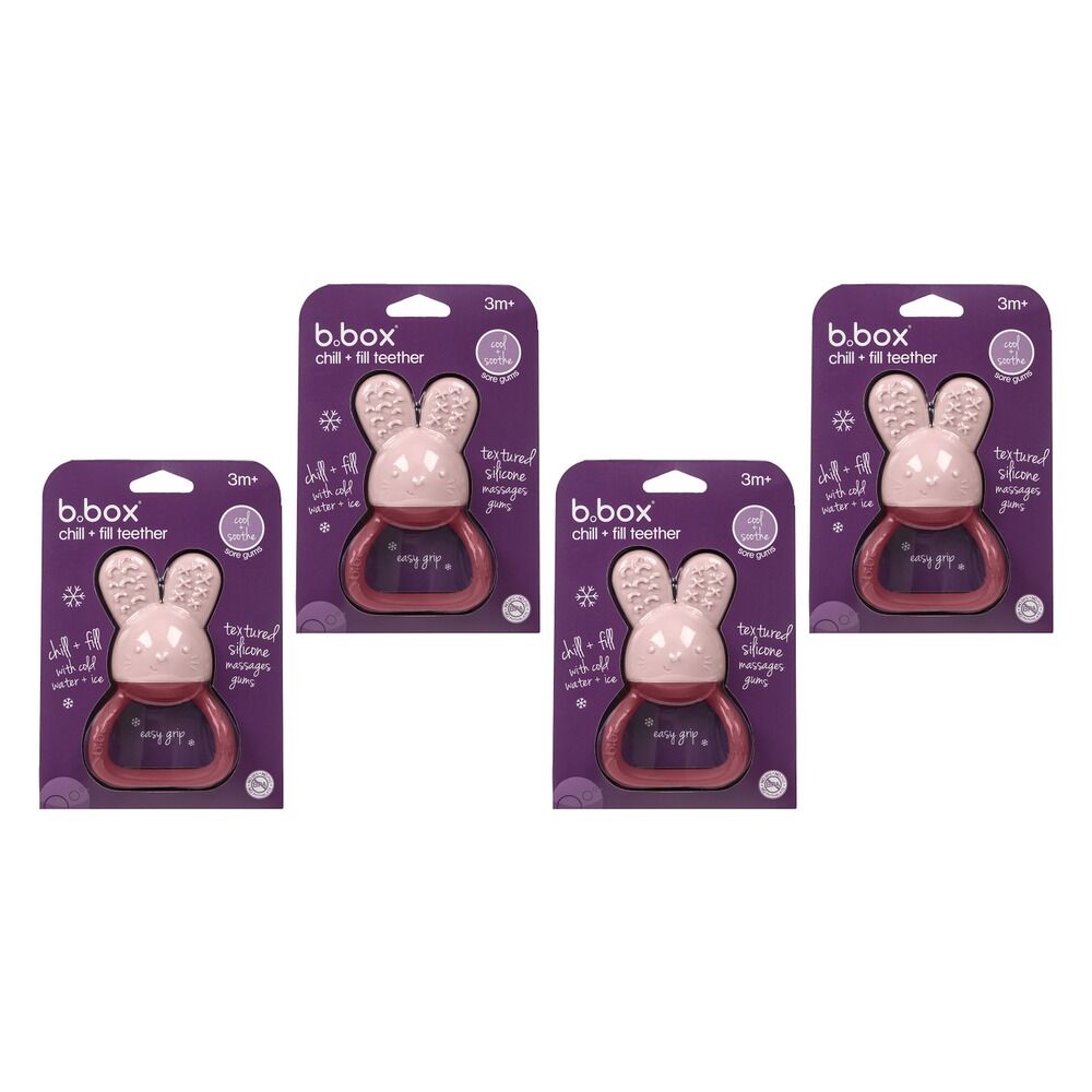 B.box Chill + Fill Teether - Blush Pack of 4
