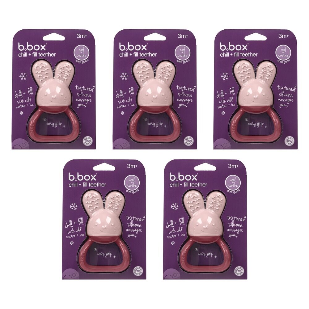 B.box Chill + Fill Teether - Blush Pack of 5