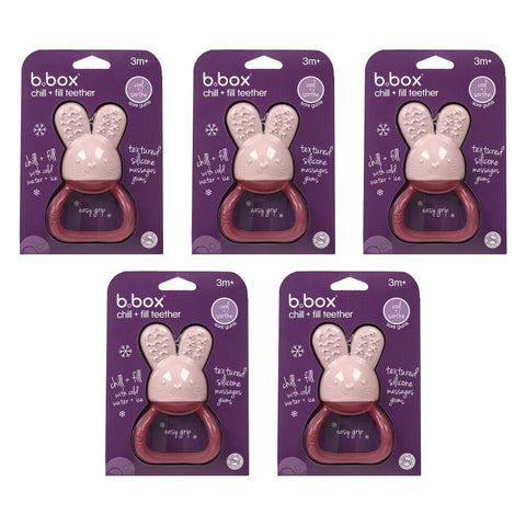 B.box Chill + Fill Teether - Blush Pack of 5
