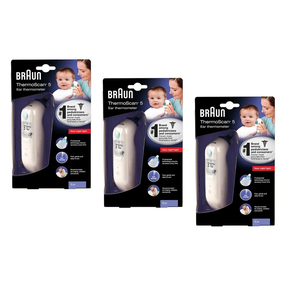 Braun ThermoScan 5 Ear Thermometer Pack of 3