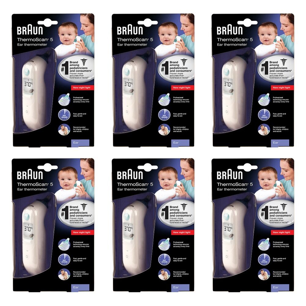 Braun ThermoScan 5 Ear Thermometer Pack of 6