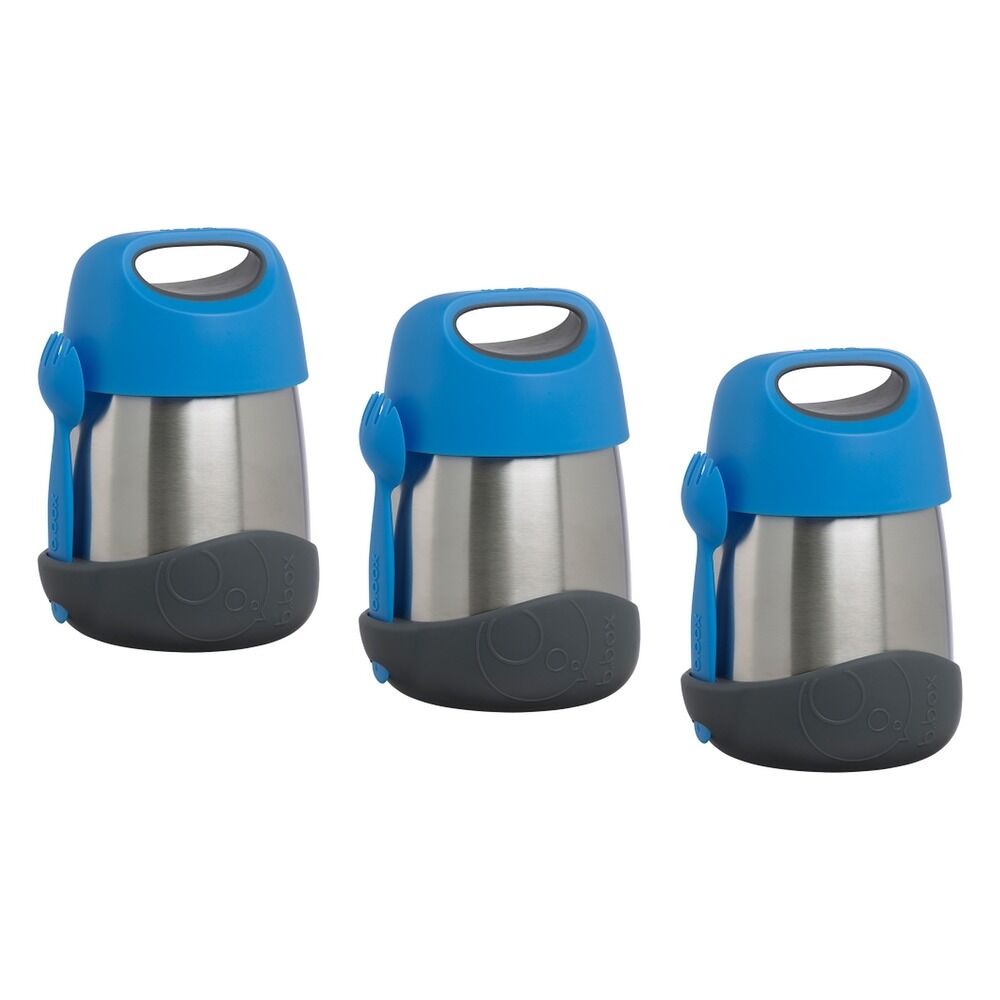 B.Box Insulated Food Jar Blue Slate 335mL Pack of 3
