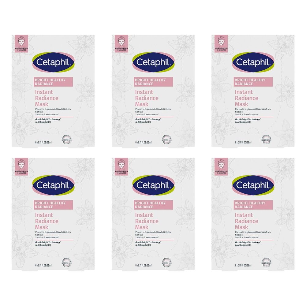 Cetaphil Bright Healthy Radiance Instant Radiance Sheet Mask 6 x 23mL Pack of 6