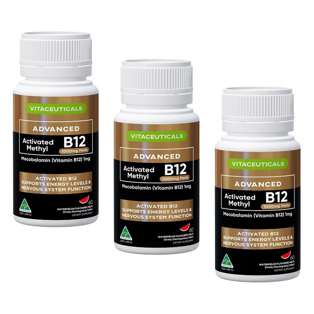 Vitaceuticals Activated Methyl B12 60 Tablets Pack of 3