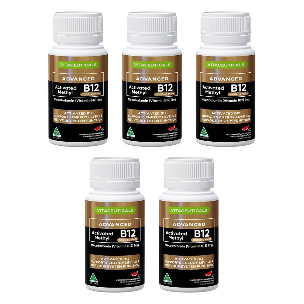 Vitaceuticals Activated Methyl B12 60 Tablets Pack of 5