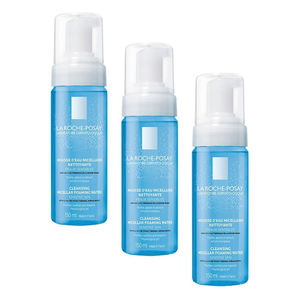 La Roche-Posay Physiological Foaming Water 150mL x 3 Bundle of 3