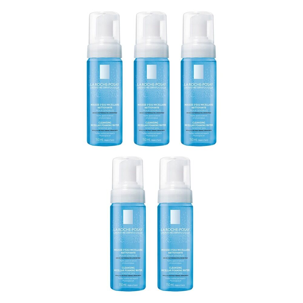 La Roche-Posay Physiological Foaming Water 150mL x 3 Bundle of 5