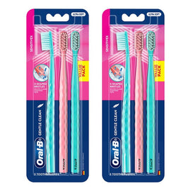 Oral-B SensitiveX Gentle Clean Toothbrushes, Pack of 3 Bundle of 2