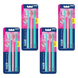 Oral-B SensitiveX Gentle Clean Toothbrushes, Pack of 3 Bundle of 4