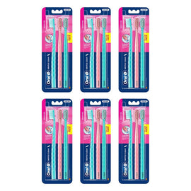 Oral-B SensitiveX Gentle Clean Toothbrushes, Pack of 3 Bundle of 6