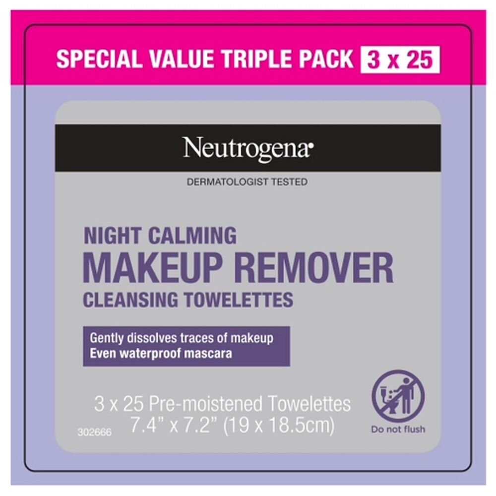 Neutrogena Night Calming Wipes Triple Pack