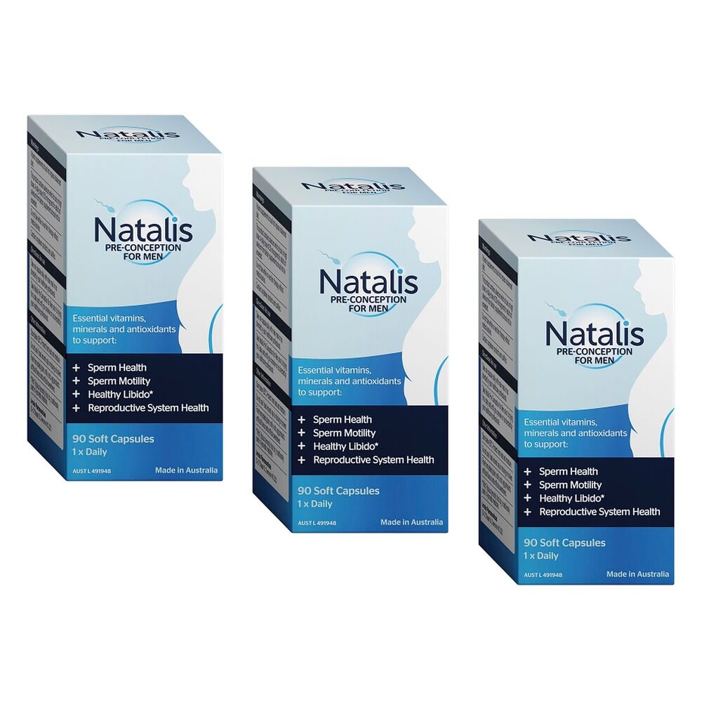 Natalis Pre-Conception for Men Blue 90 Capsules Pack of 3