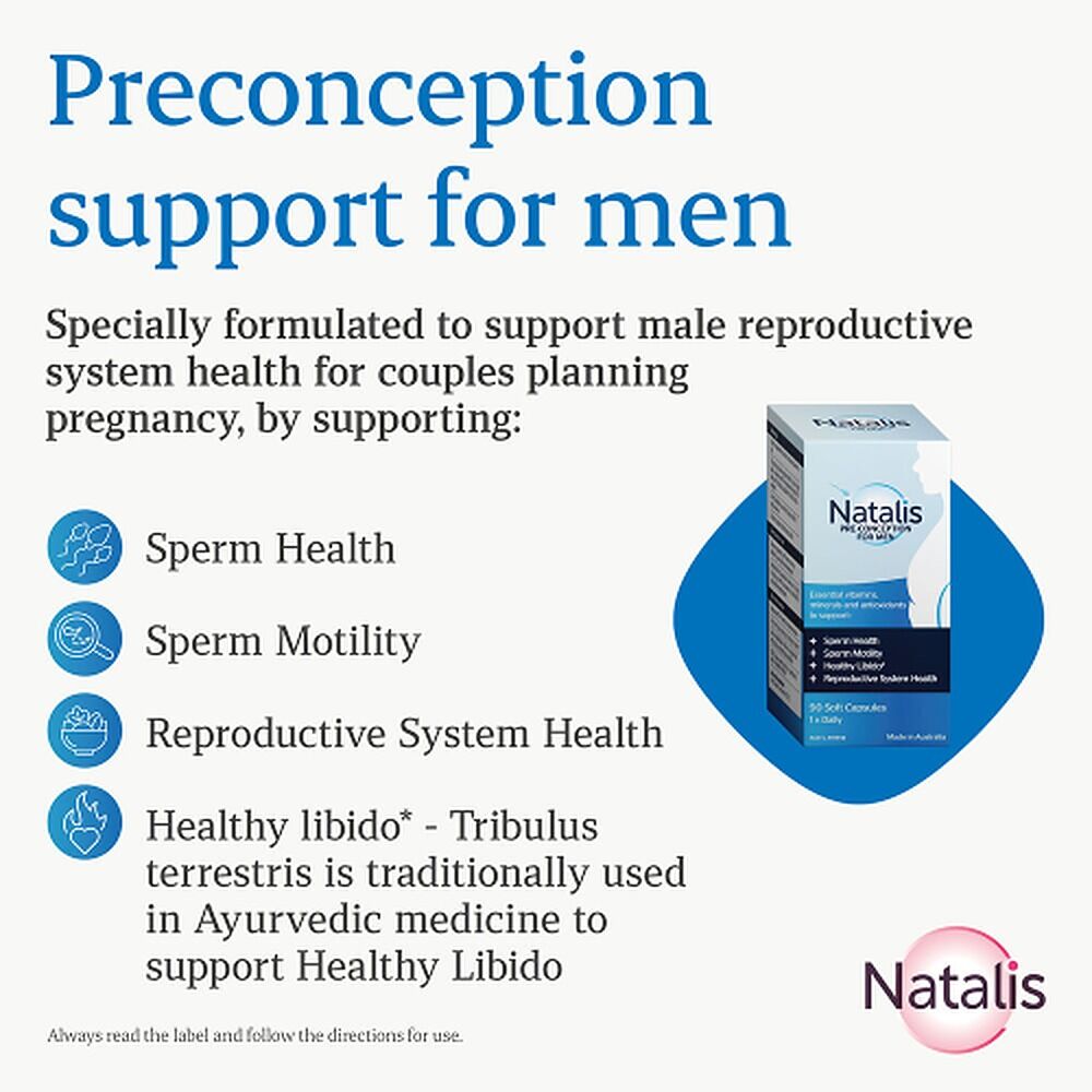 Natalis Pre-Conception for Men Blue 90 Capsules