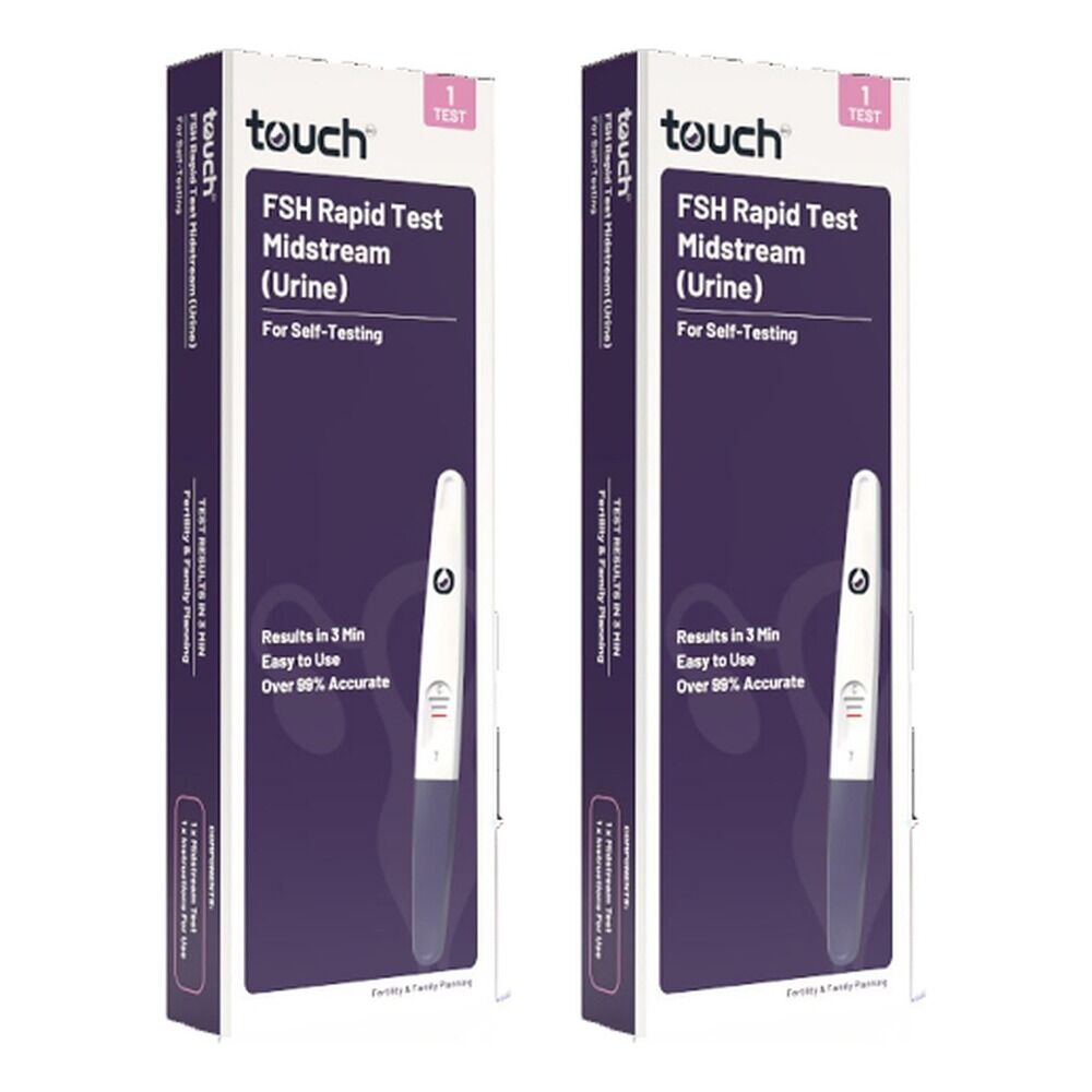 TouchBio FSH Rapid Test Midstream Urine 1 Test Pack of 2