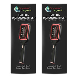Soodox Organic Hair Oil Dispensing Brush Black Pack of 2