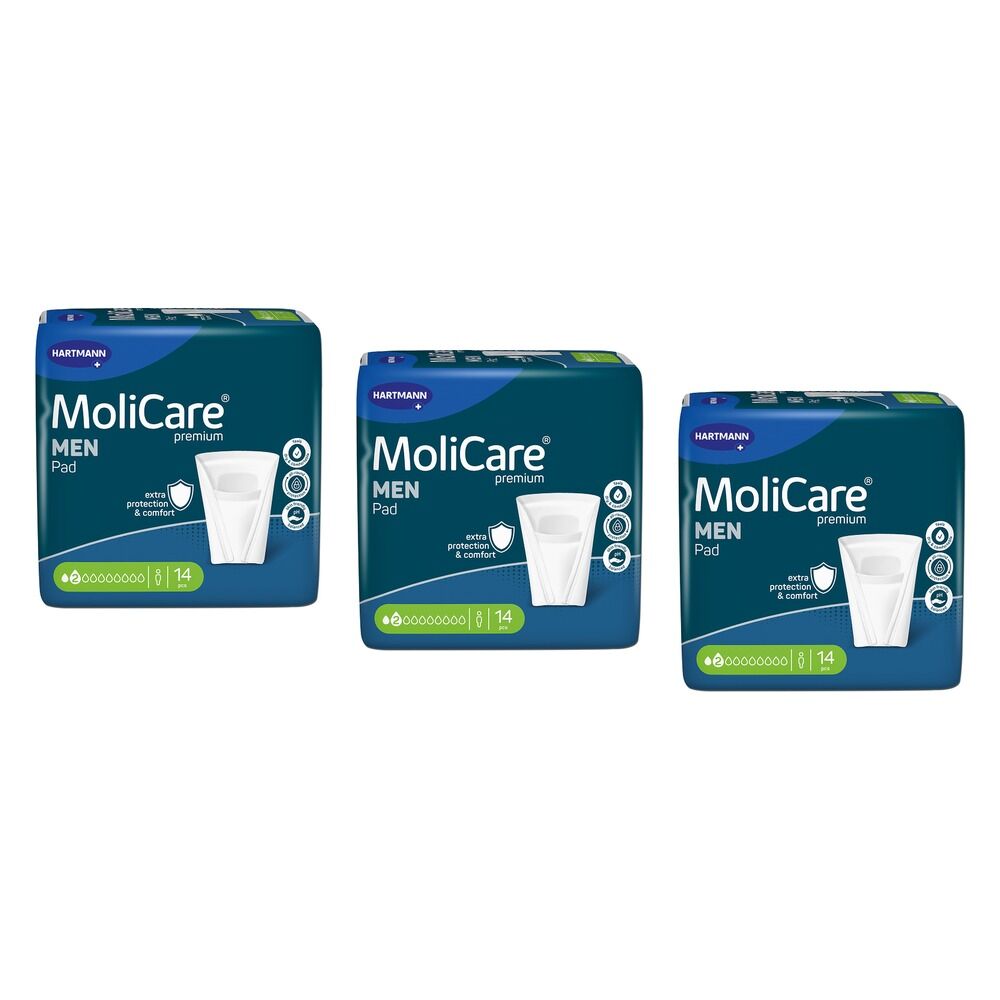 MoliCare Premium Men Pad 2 Drops 14 Pieces x 12 Bundle of 3