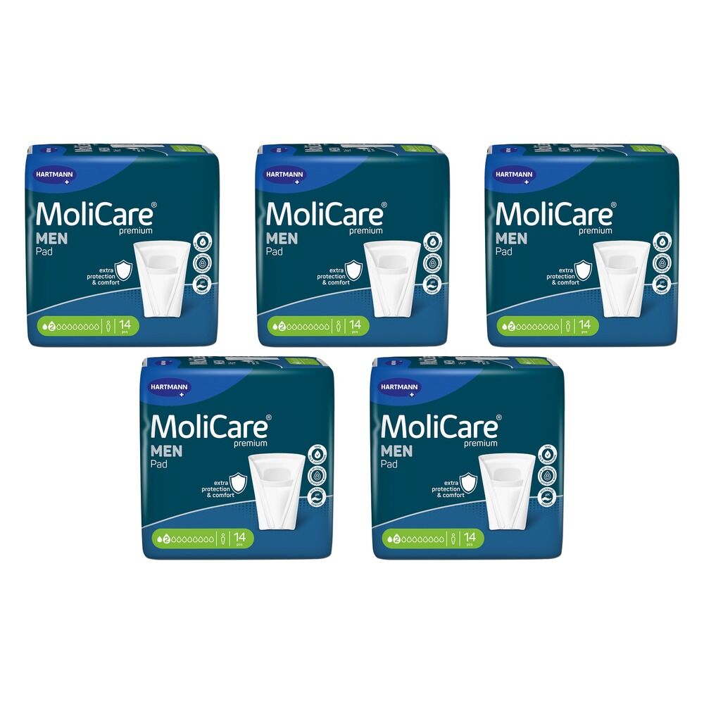 MoliCare Premium Men Pad 2 Drops 14 Pieces x 12 Bundle of 5
