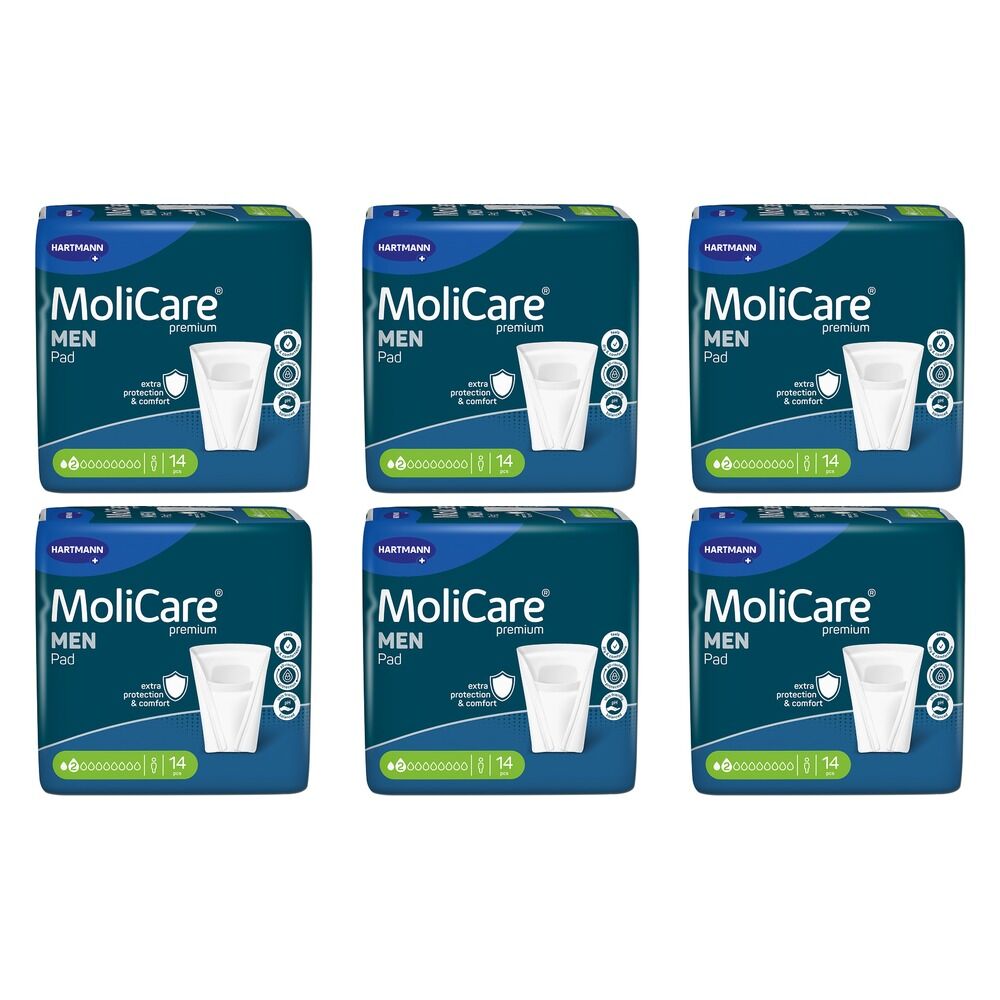 MoliCare Premium Men Pad 2 Drops 14 Pieces x 12 Bundle of 6