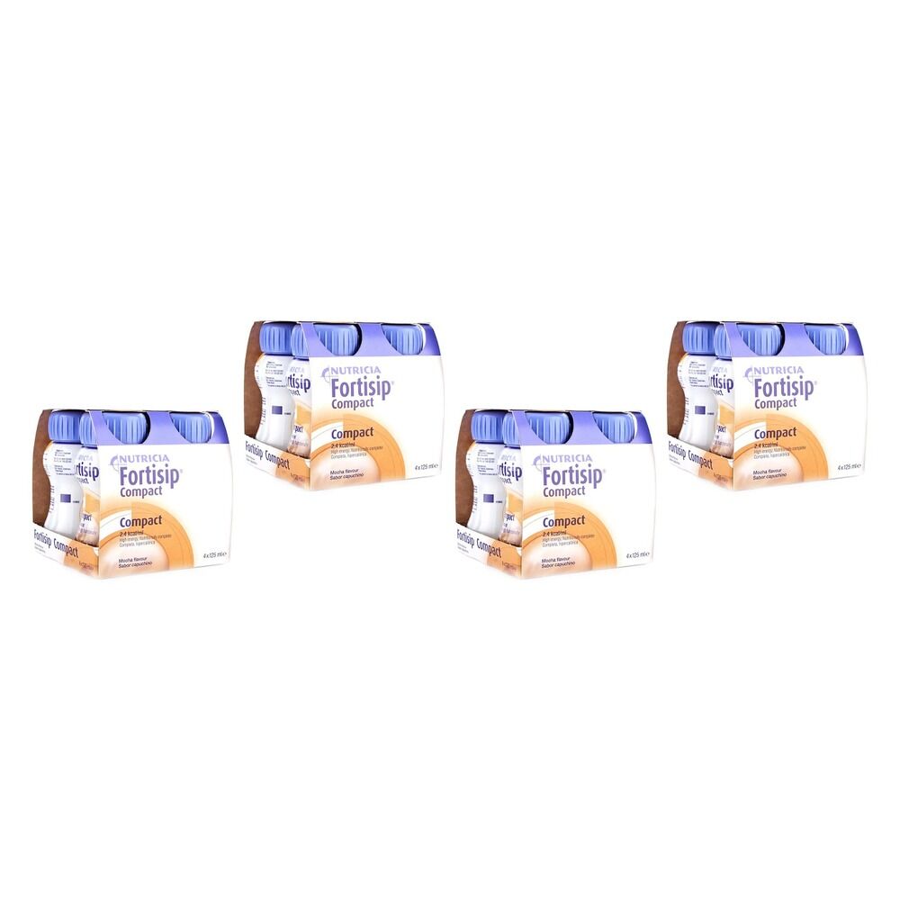 Fortisip Compact Protein Mocha 125mL 4 Pack Bundle of 4
