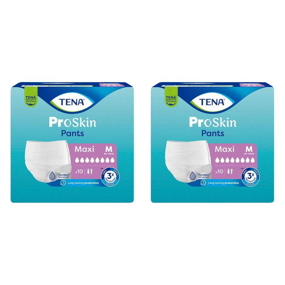 Tena ProSkin Pants Maxi M 10 Pack x 4 Bundle of 2