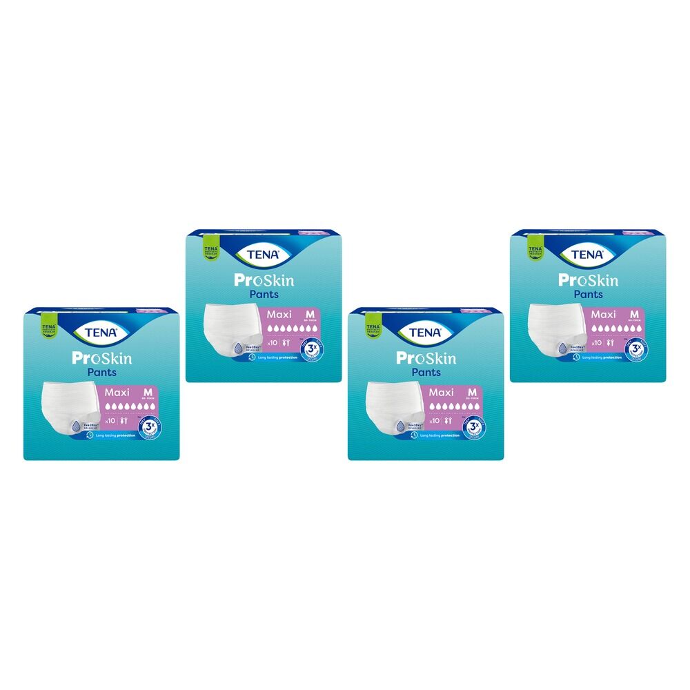 Tena ProSkin Pants Maxi M 10 Pack x 4 Bundle of 4