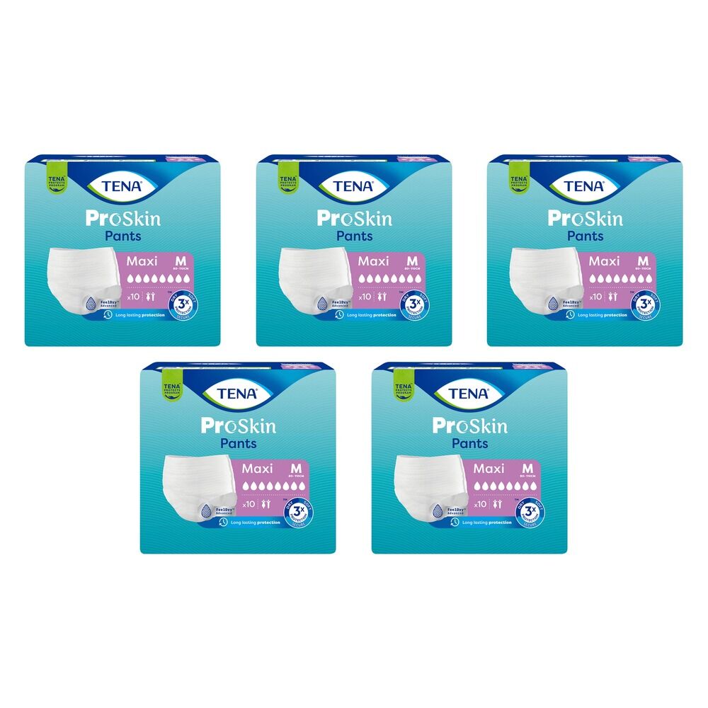 Tena ProSkin Pants Maxi M 10 Pack x 4 Bundle of 5