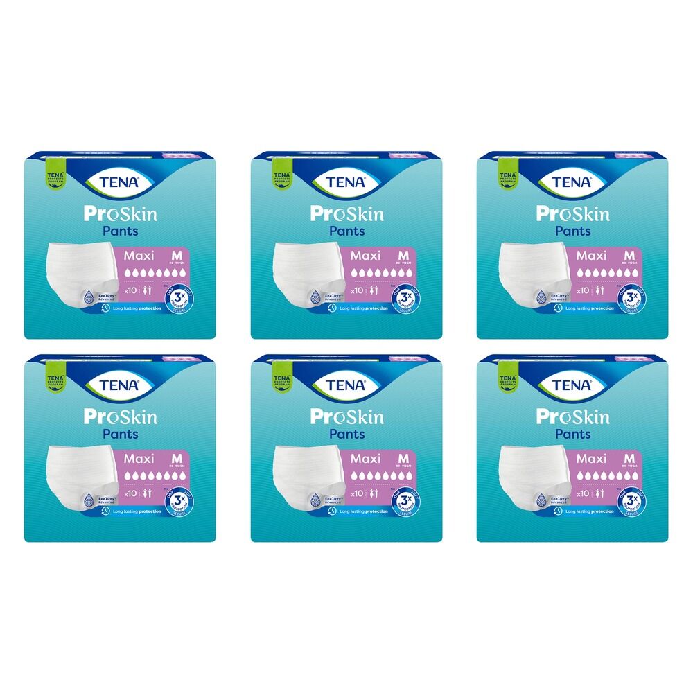 Tena ProSkin Pants Maxi M 10 Pack x 4 Bundle of 6