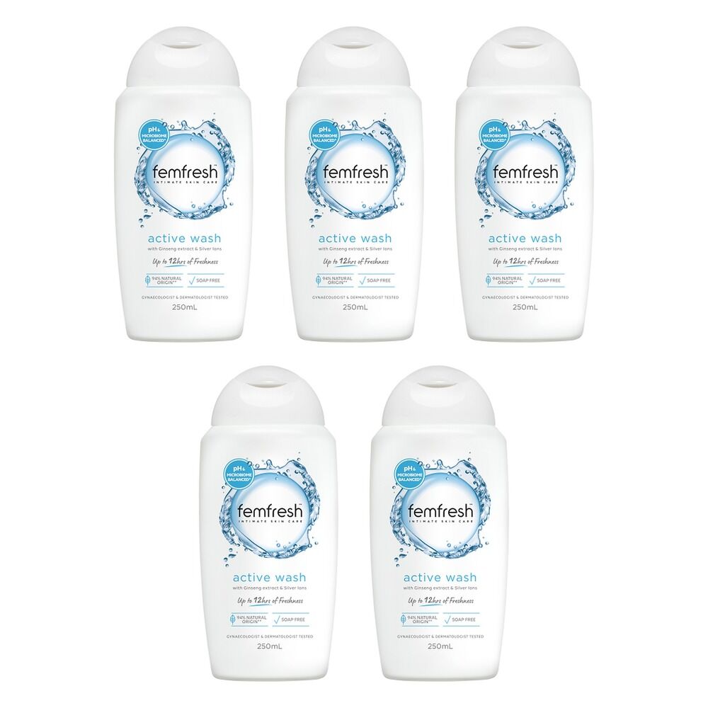 Femfresh Active Wash 250mL Pack of 5