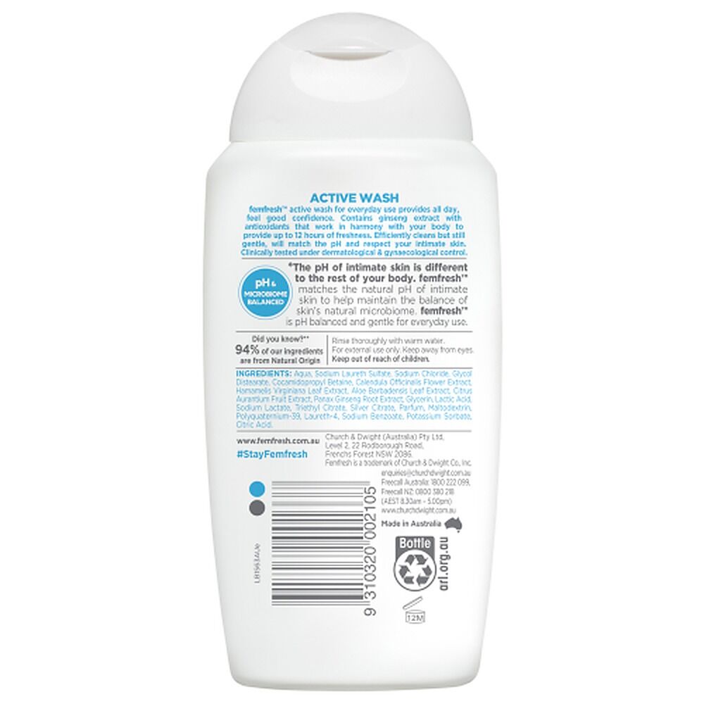 Femfresh Active Wash 250mL