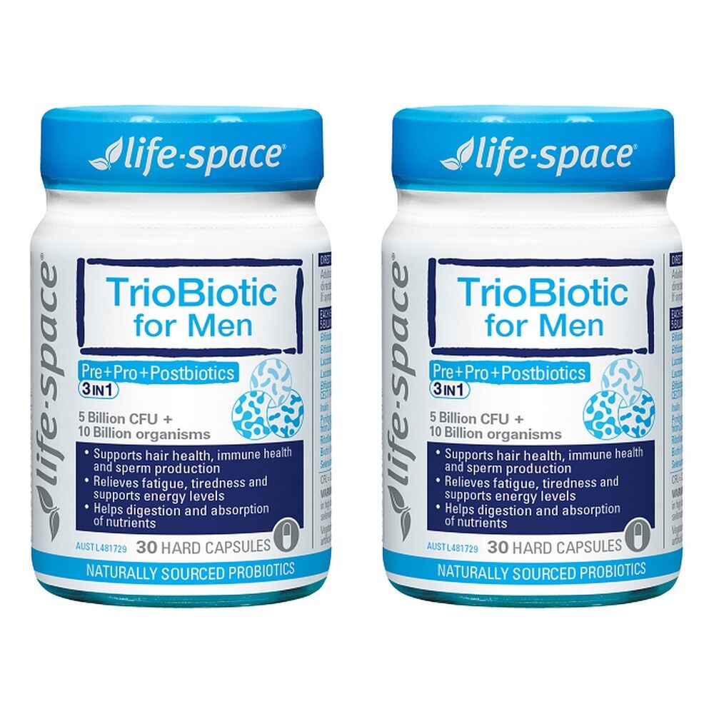 Life-Space TrioBiotic for Men 30 Capsules Pack of 2