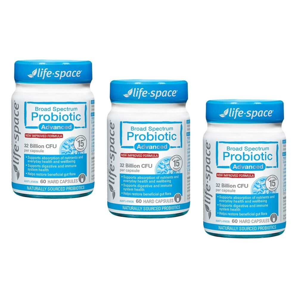 Life-Space Broad Spectrum Probiotic Advanced 60 Capsules Pack of 3