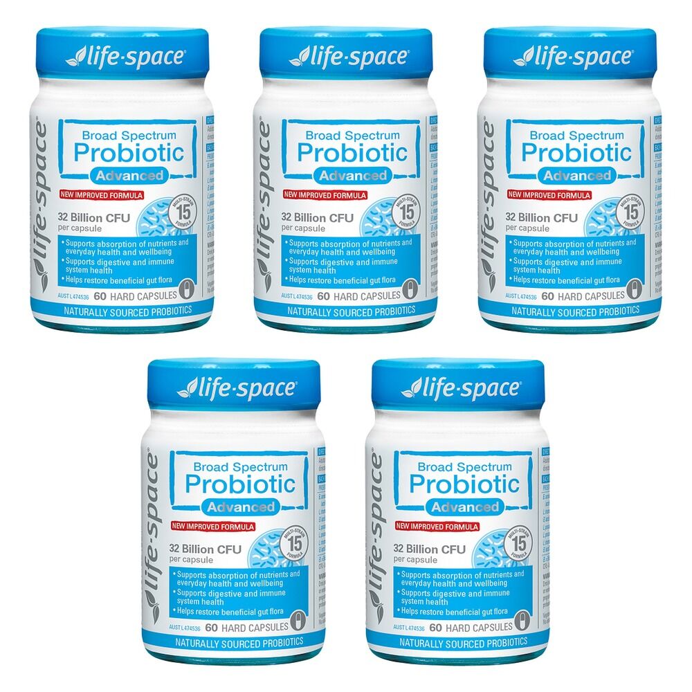 Life-Space Broad Spectrum Probiotic Advanced 60 Capsules Pack of 5