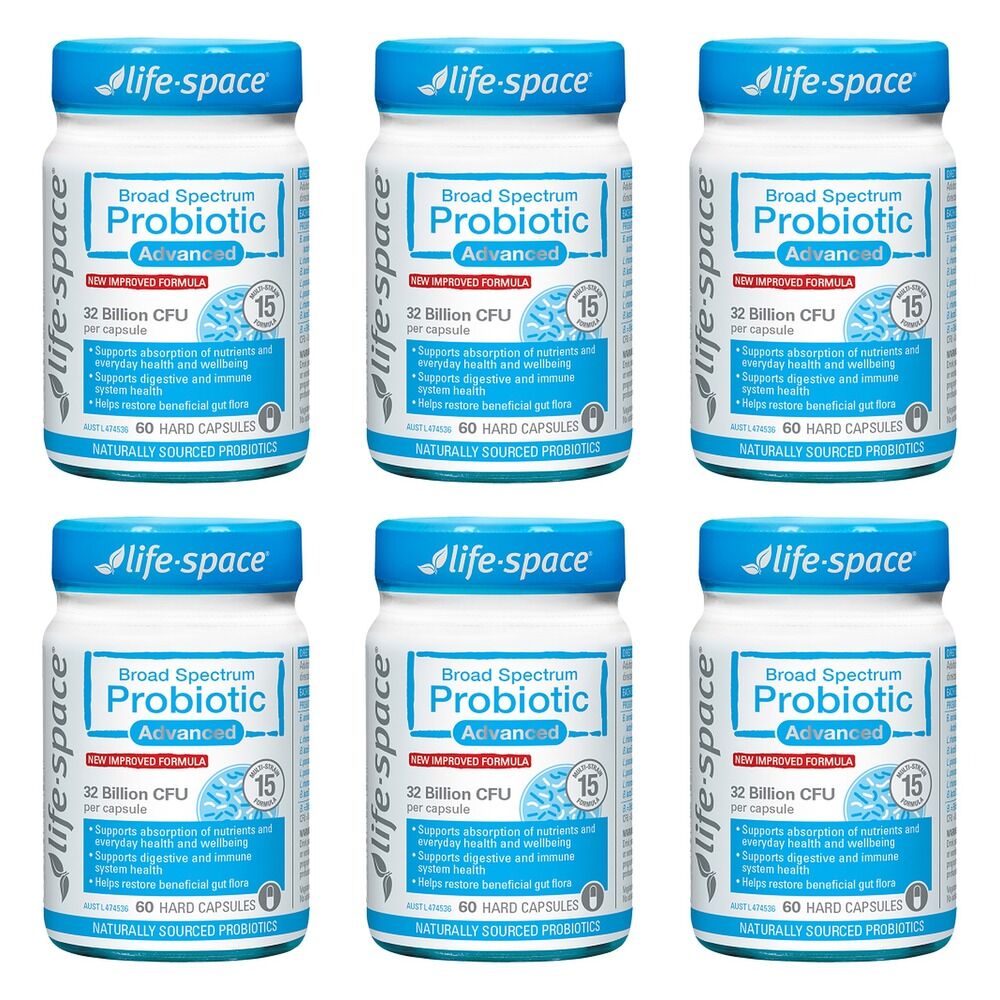 Life-Space Broad Spectrum Probiotic Advanced 60 Capsules Pack of 6