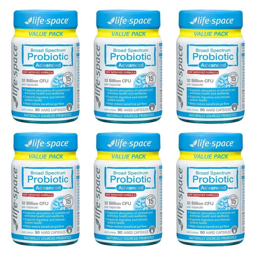Life-Space Broad Spectrum Probiotic Advanced 90 Capsules Pack of 6