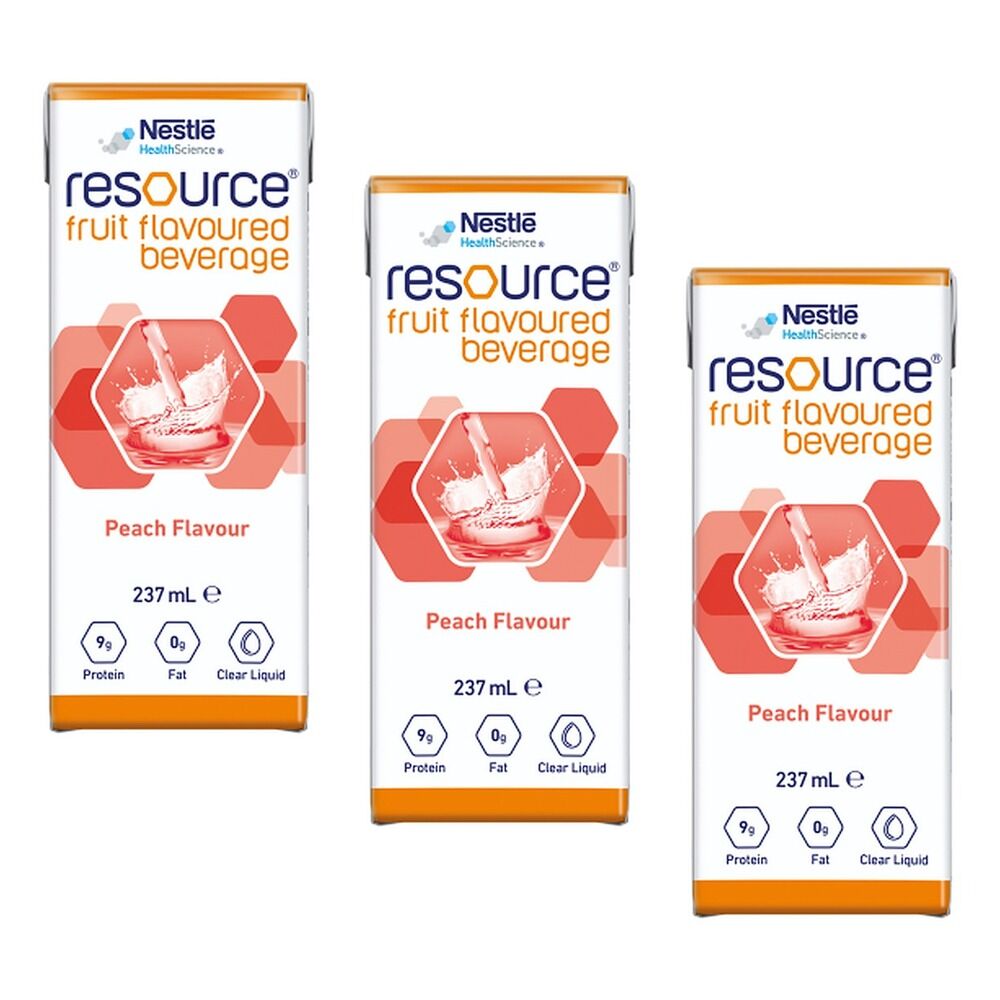 Resource Fruit Beverage Peach 237mL Pack of 3