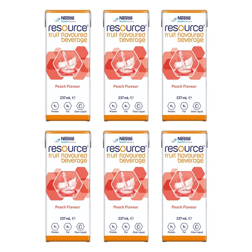 Resource Fruit Beverage Peach 237mL Pack of 6