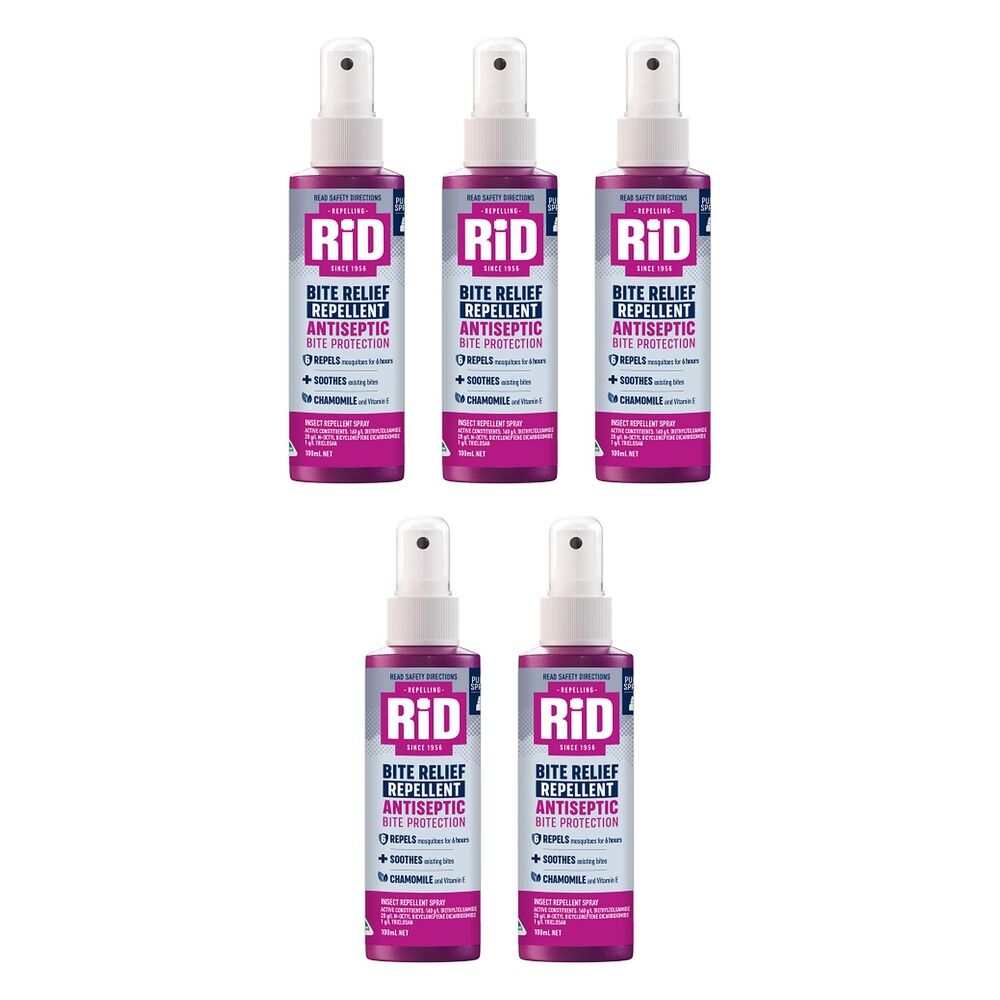 Rid Bite Relief Repellent 100mL Pack of 5