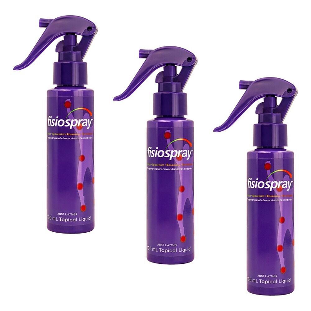 Fisiocrem Fisiospray Pain Relief Spray 100mL Pack of 3