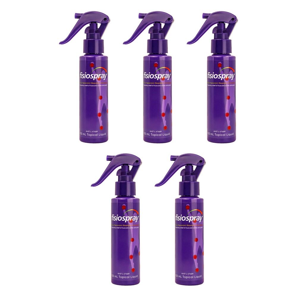 Fisiocrem Fisiospray Pain Relief Spray 100mL Pack of 5