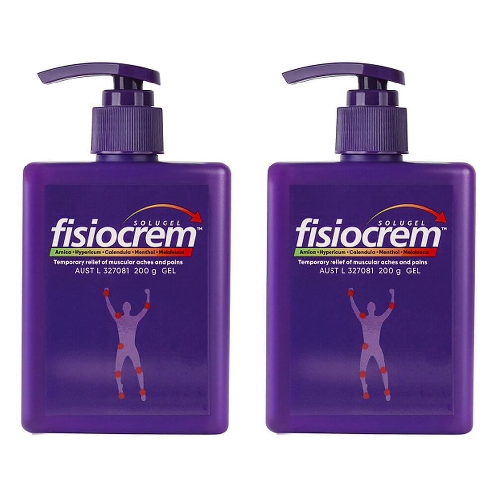 Fisiocrem Solugel Pain Relief Gel 200g Pack of 2