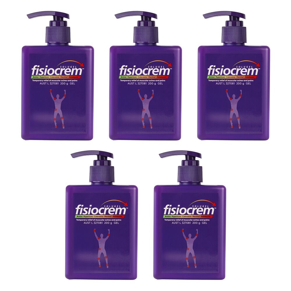 Fisiocrem Solugel Pain Relief Gel 200g Pack of 5