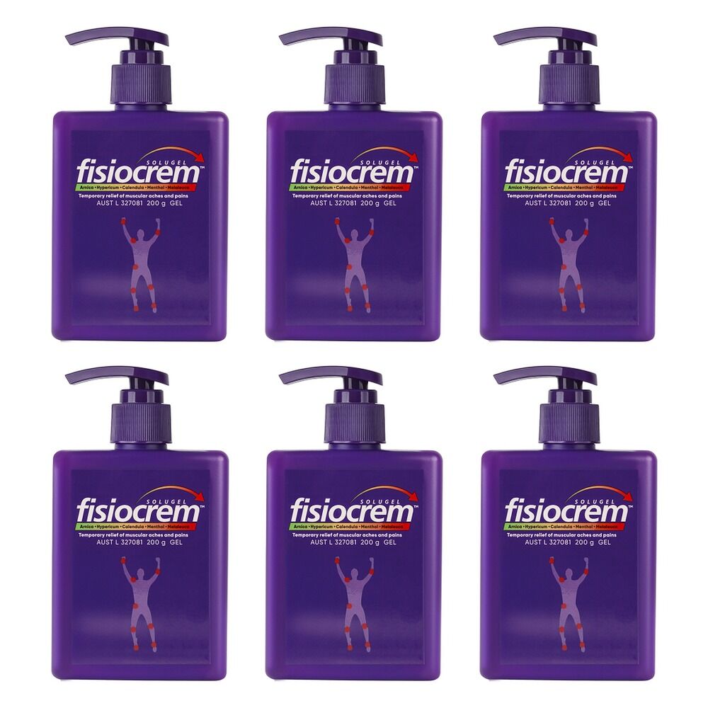 Fisiocrem Solugel Pain Relief Gel 200g Pack of 6